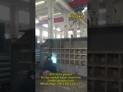 PLC การควบคุมเครื่องบอลเลอร์รีไซเคิลโลหะ อัตโนมัติ 800 ตัน พลังงาน 700 * 700mm